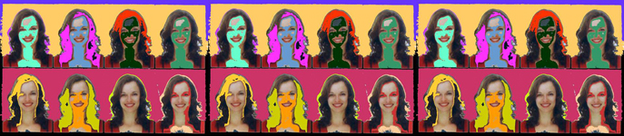 Knstlerin Selbstportrait nach Warhol